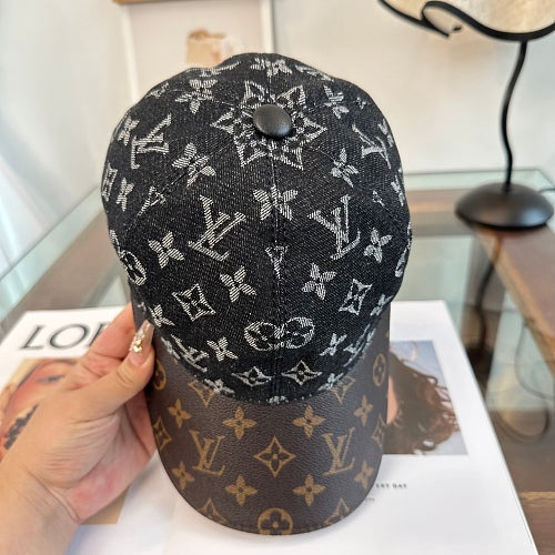 Louis Vuitton monogram baseball cap in blue and black — view 8
