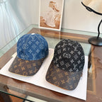 Louis Vuitton monogram baseball cap in blue and black — high-resolution hero image
