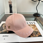 Louis Vuitton monogram baseball cap in pink front view