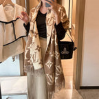 Louis Vuitton Monogram Cashmere Fringed Scarf for Women – product image 20