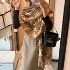 Louis Vuitton Monogram Cashmere Fringed Scarf for Women – product image 21