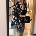 Louis Vuitton Monogram Cashmere Fringed Scarf for Women – product image 23