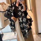 Louis Vuitton Monogram Cashmere Fringed Scarf for Women – product image 24