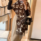 Louis Vuitton Monogram Cashmere Fringed Scarf for Women – product image 26