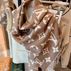 Louis Vuitton Monogram Cashmere Fringed Scarf for Women – product image 3