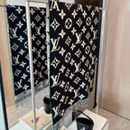 Louis Vuitton Monogram Cashmere Fringed Scarf for Women – product image 9
