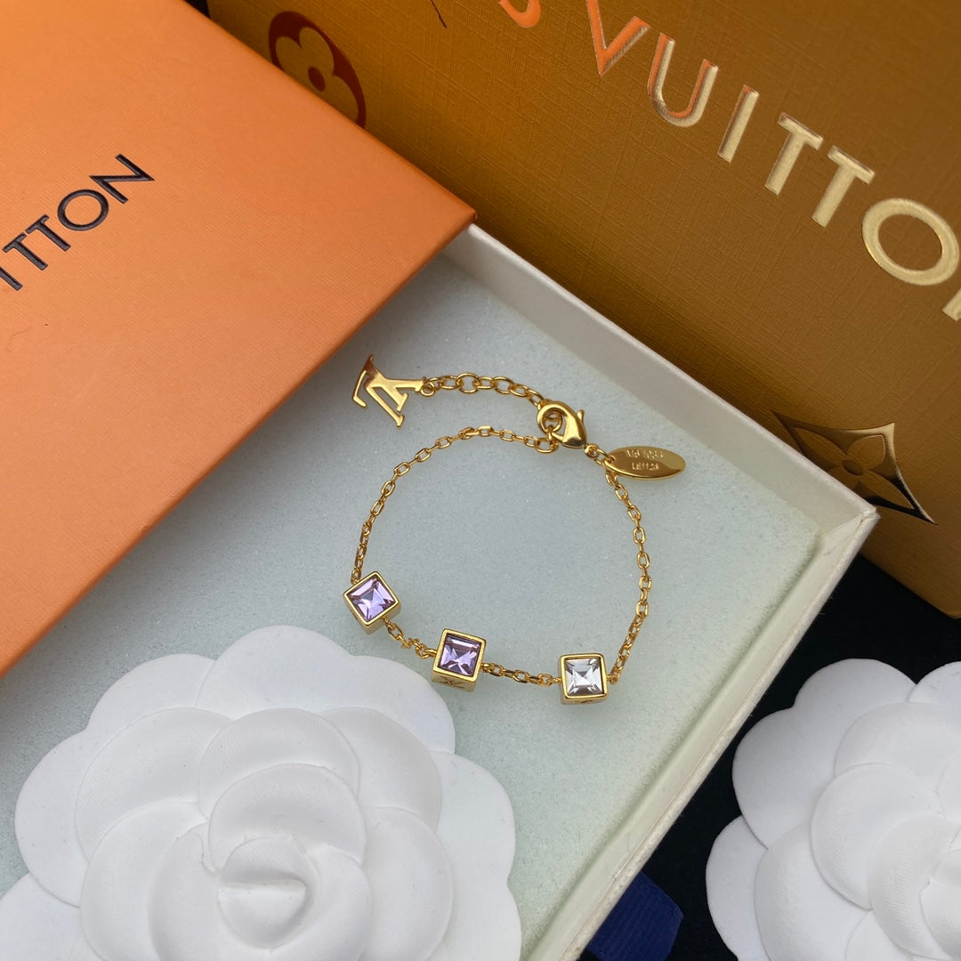 Louis Vuitton Monogram Crystal Adjustable Bracelet – Luxury Jewelry – product image 5
