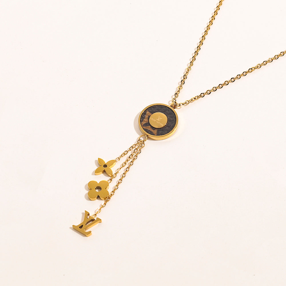 Louis Vuitton Monogram Disc Logo Necklace – Luxury Designer Jewelry – product image 4