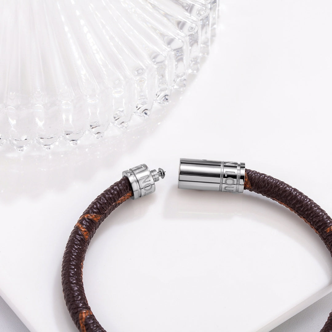 Louis Vuitton Monogram Puppet Pendant Leather Bracelet – Luxury Jewelry – product image 9