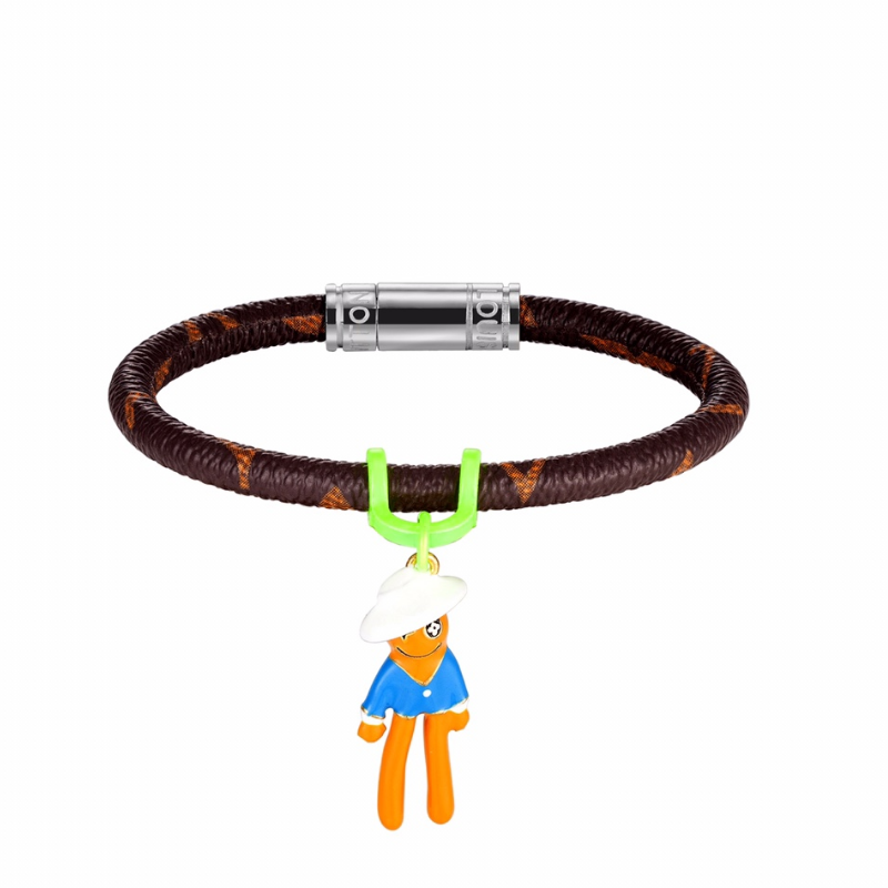 Louis Vuitton Monogram Puppet Pendant Leather Bracelet – Luxury Jewelry – product image 11