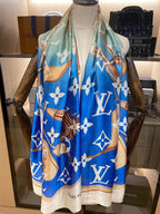 Louis Vuitton Monogram Satin Scarf Shawl for Women – product image 1