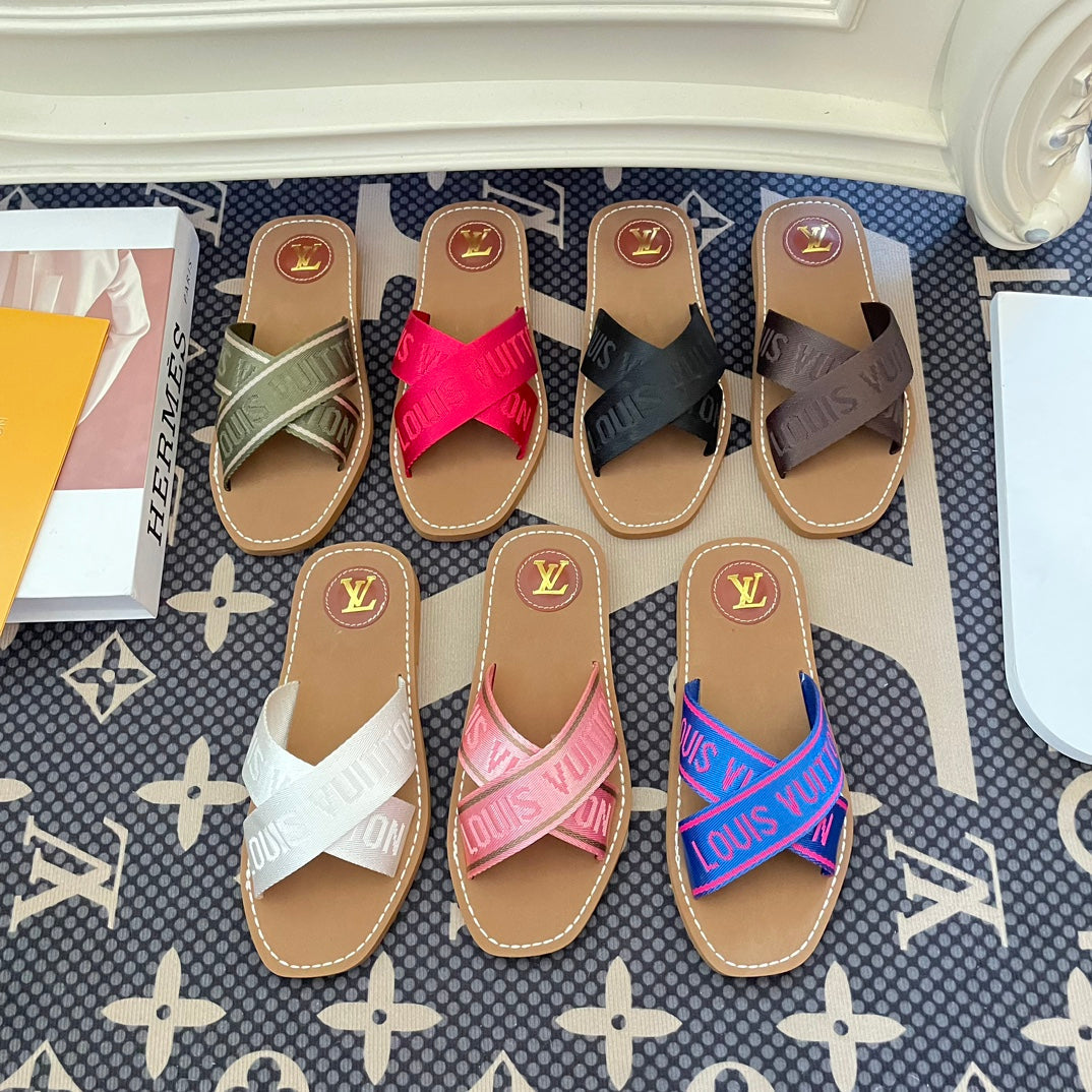 Louis Vuitton New Cross Strap Slippers Sandals – sandals product image 15