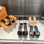 Louis Vuitton New Embossed Diamond Velcro Flat Slippers – slippers product image 11