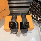 Louis Vuitton New Embossed Diamond Velcro Flat Slippers – slippers product image 4