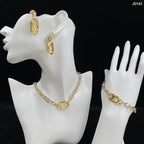Louis Vuitton Oval Chain Necklace Bracelet Earring Set – Luxury Jewelry – product image 13