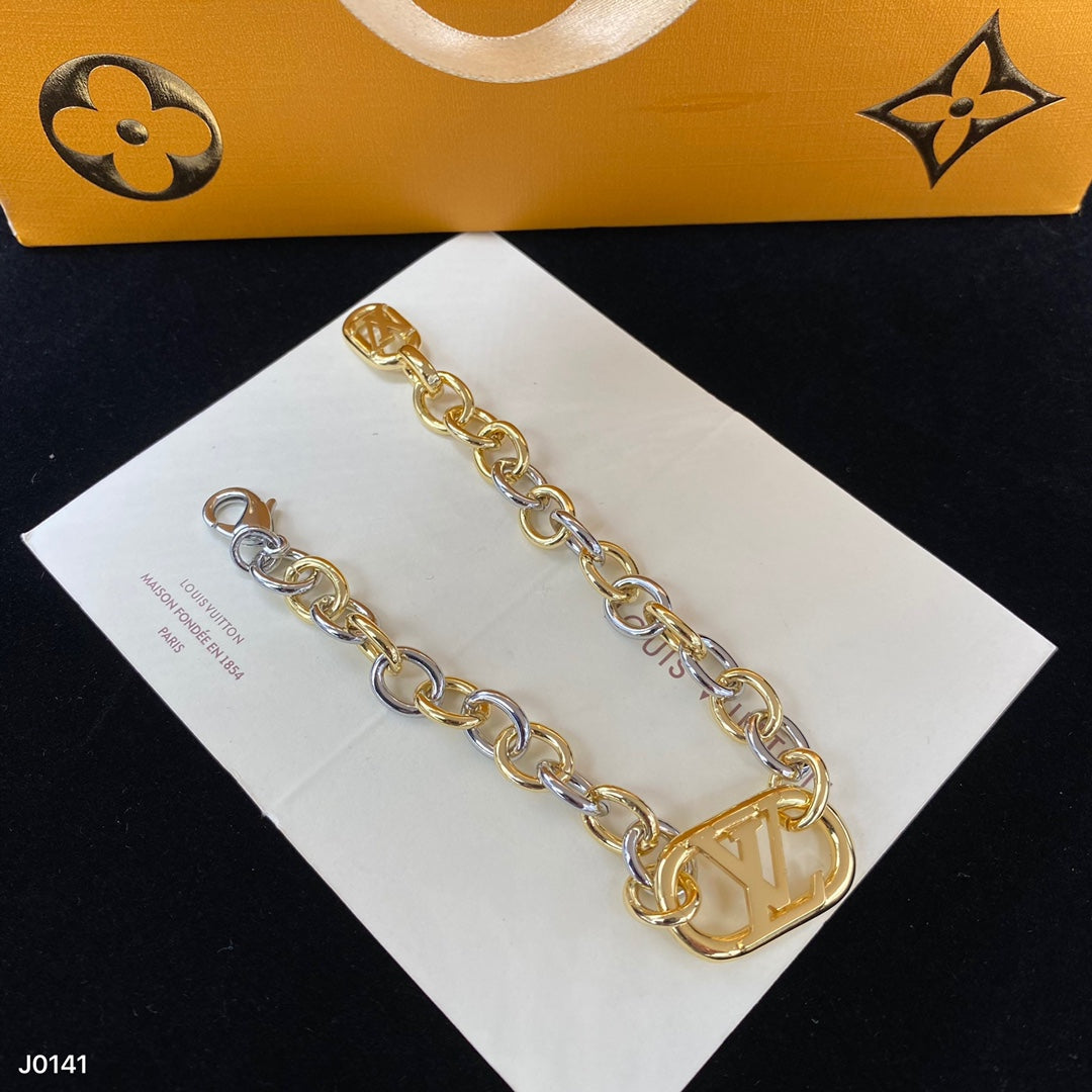 Louis Vuitton Oval Chain Necklace Bracelet Earring Set – Luxury Jewelry – product image 14