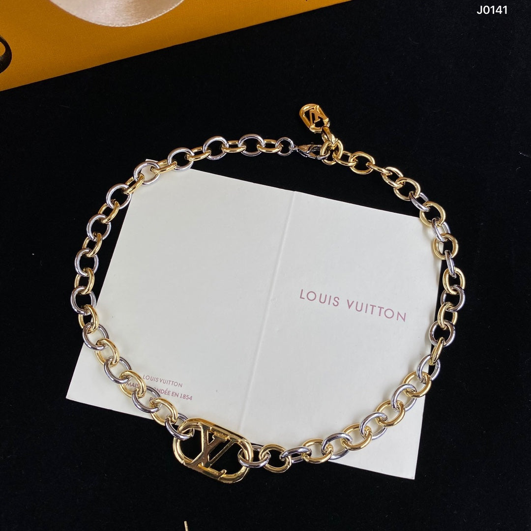 Louis Vuitton Oval Chain Necklace Bracelet Earring Set – Luxury Jewelry – product image 15