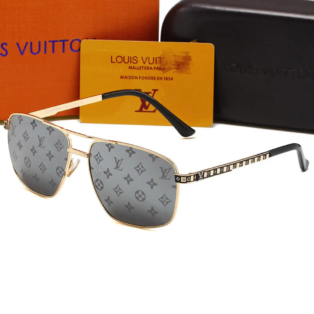 Louis Vuitton Oversized Neutral Watermark Metal Polarized Sunglasses for Unisex – product image 1