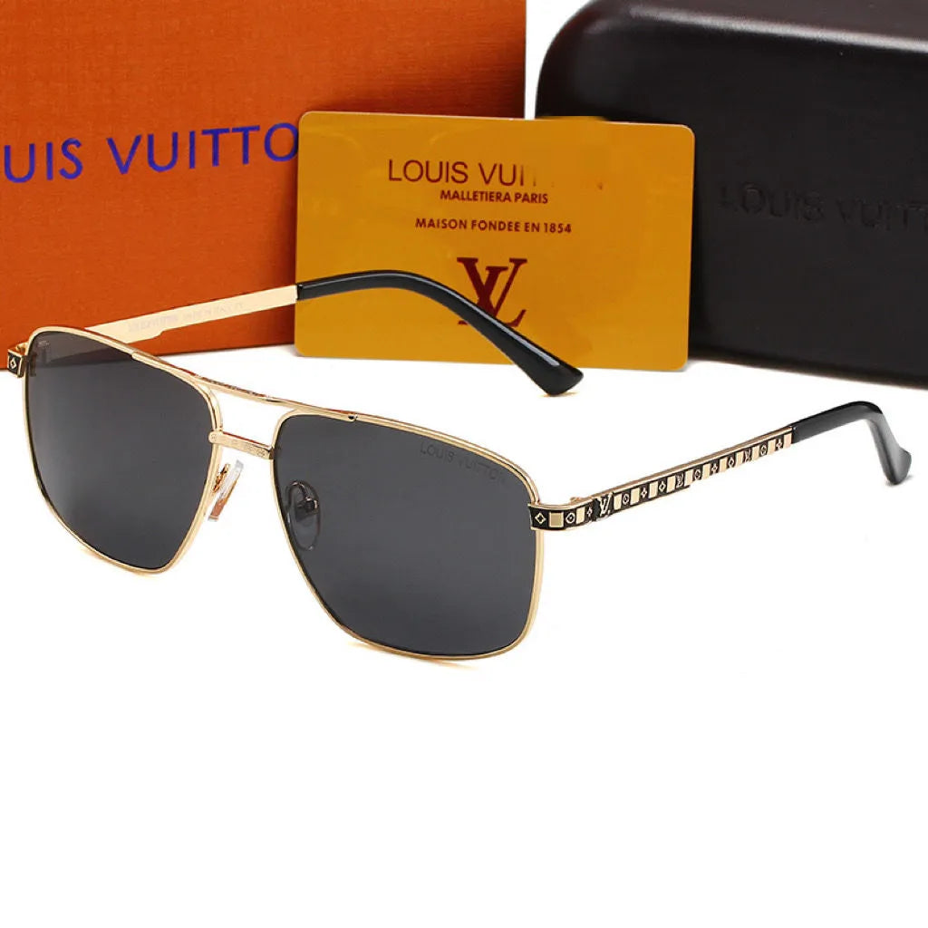 Louis Vuitton Oversized Neutral Watermark Metal Polarized Sunglasses for Unisex – product image 3