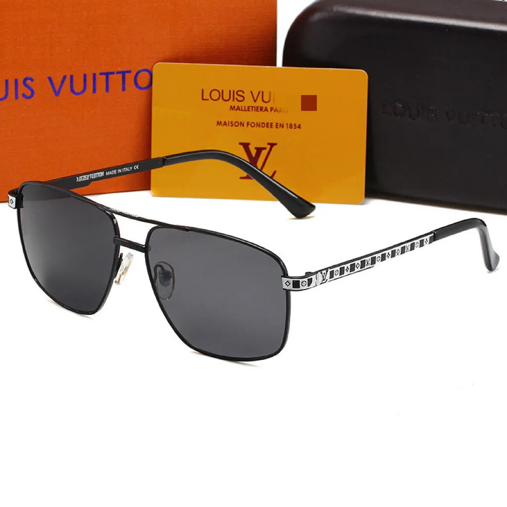 Louis Vuitton Oversized Neutral Watermark Metal Polarized Sunglasses for Unisex – product image 4