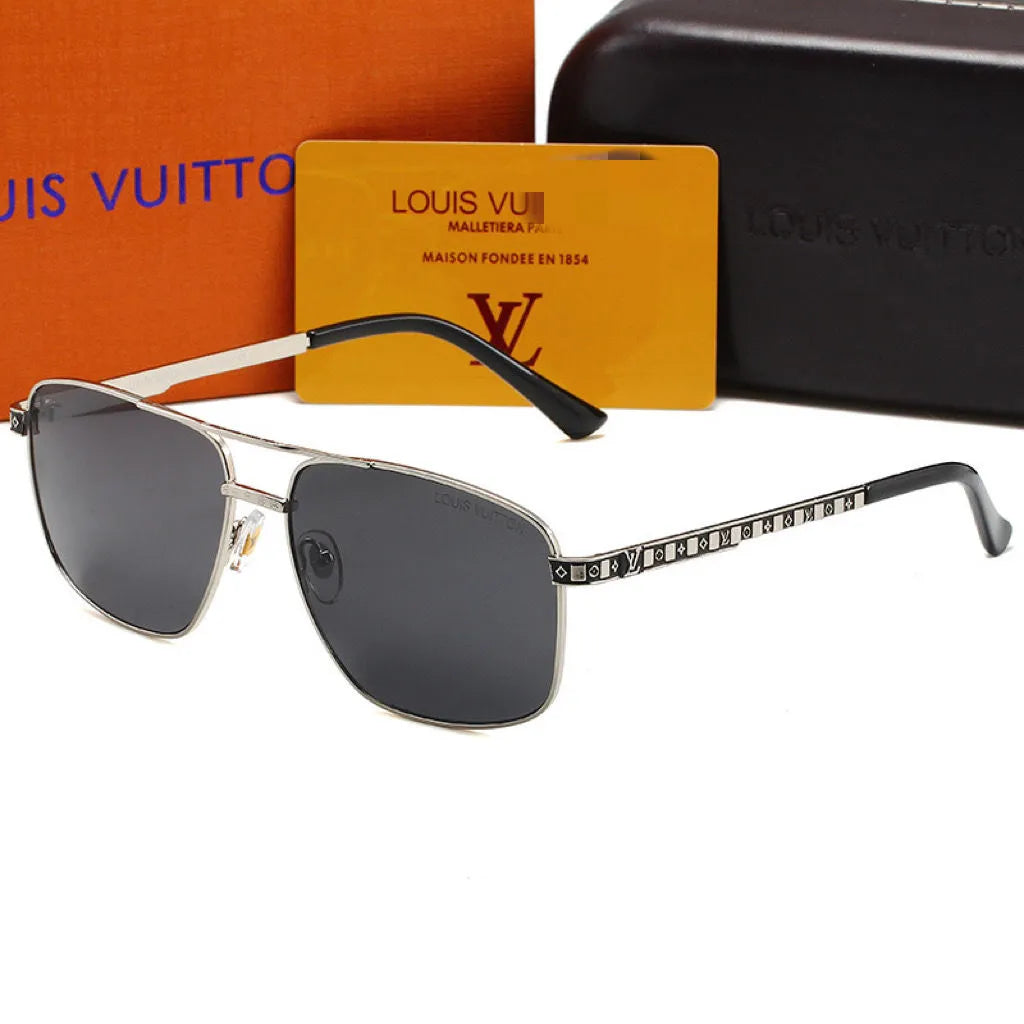 Louis Vuitton Oversized Neutral Watermark Metal Polarized Sunglasses for Unisex – product image 5