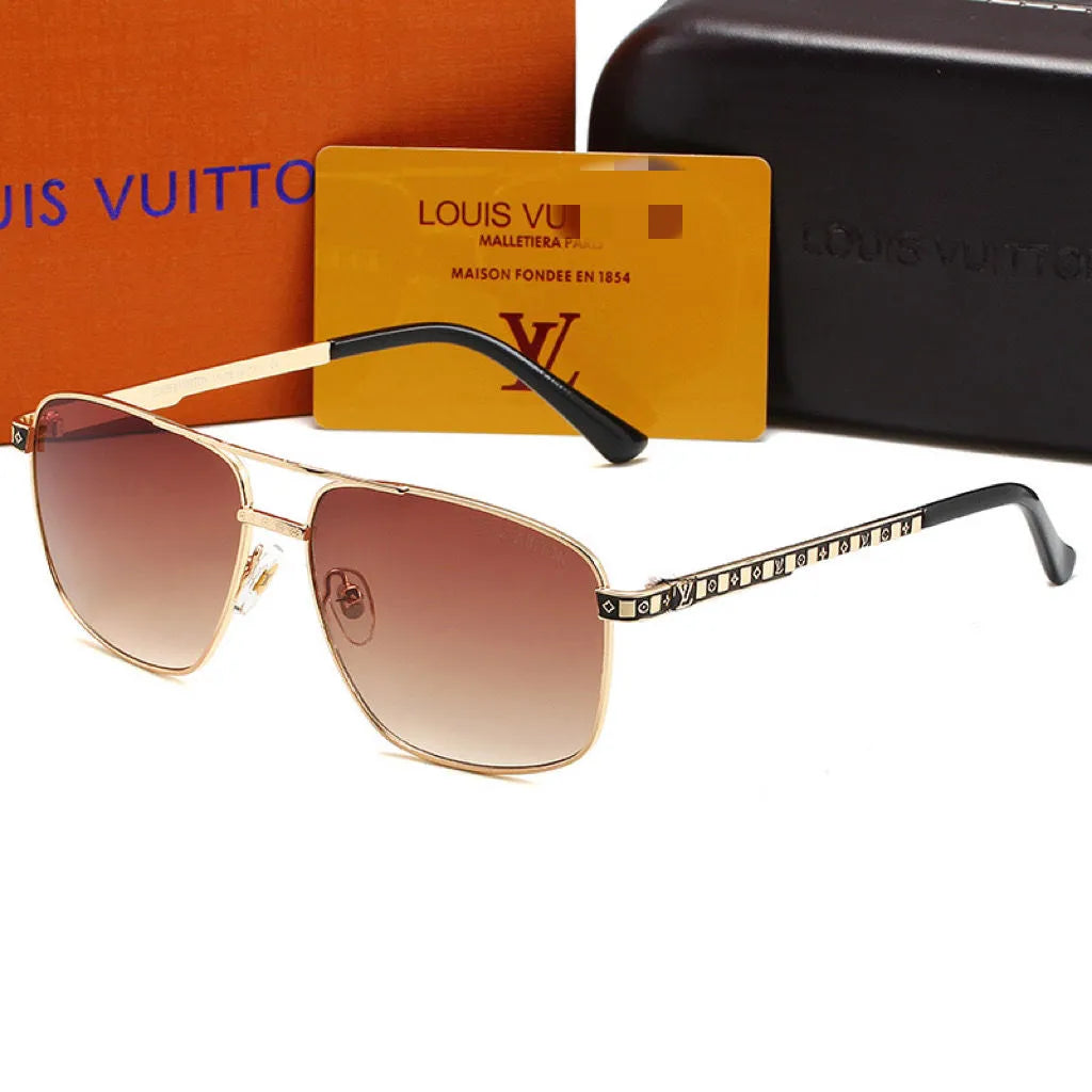Louis Vuitton Oversized Neutral Watermark Metal Polarized Sunglasses for Unisex – product image 6