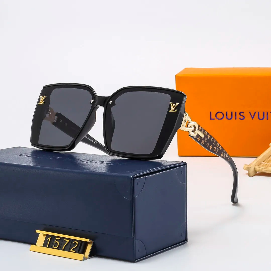 Louis Vuitton Oversized Retro Chain Metal Frame Sunglasses for Unisex – product image 2