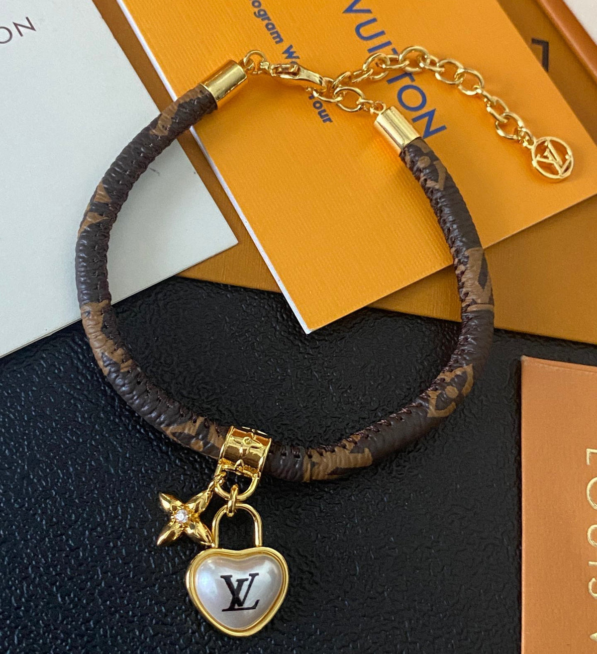 Louis Vuitton Personalized Leather Bracelet – Luxury Jewelry – product image 3