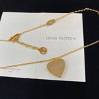Louis Vuitton Pink Crystal Heart Necklace – Luxury Designer Jewelry – product image 3