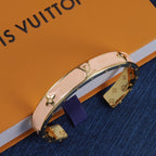 Louis Vuitton Pink Enamel Embossed Open Bracelet – Luxury Jewelry – product image 7