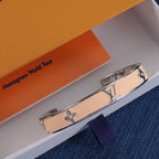 Louis Vuitton Pink Enamel Embossed Open Bracelet – Luxury Jewelry – product image 8