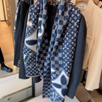 Louis Vuitton Plaid Panel Monogram Cashmere Scarf Shawl for Women – product image 11