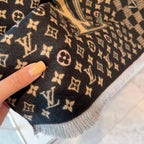 Louis Vuitton Plaid Panel Monogram Cashmere Scarf Shawl for Women – product image 19