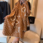 Louis Vuitton Plaid Panel Monogram Cashmere Scarf Shawl for Women – product image 22