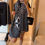 Louis Vuitton Plaid Panel Monogram Cashmere Scarf Shawl for Women – product image 27