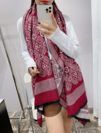 Louis Vuitton Premium Woven 1854s Jacquard Warm Scarf Shawl for Women – product image 11