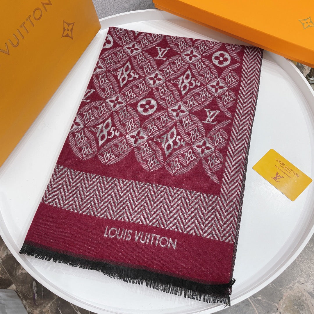 Louis Vuitton Premium Woven 1854s Jacquard Warm Scarf Shawl for Women – product image 4