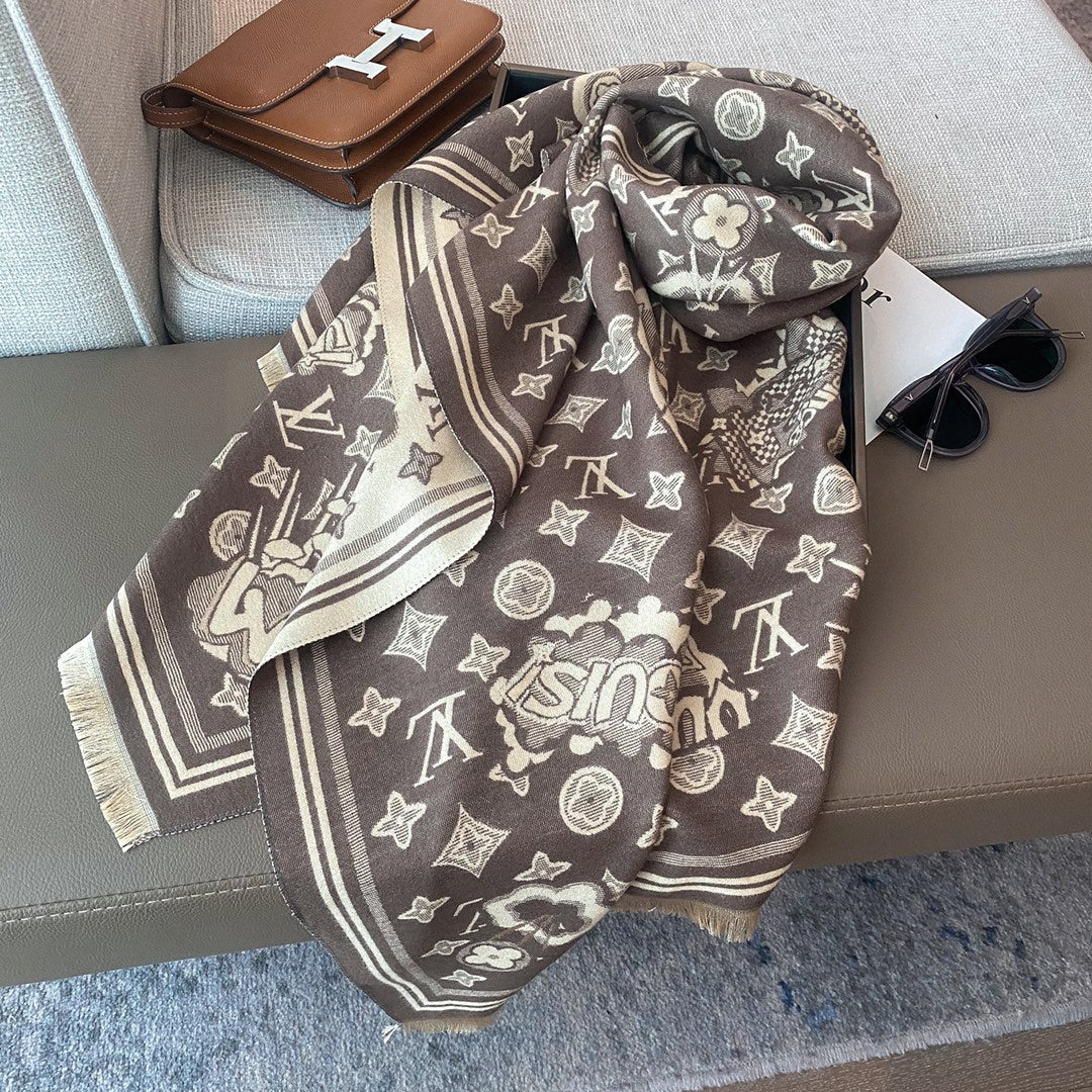 Louis Vuitton Premium Woven 5 Colors Autumn/Winter Scarf for Women – product image 19