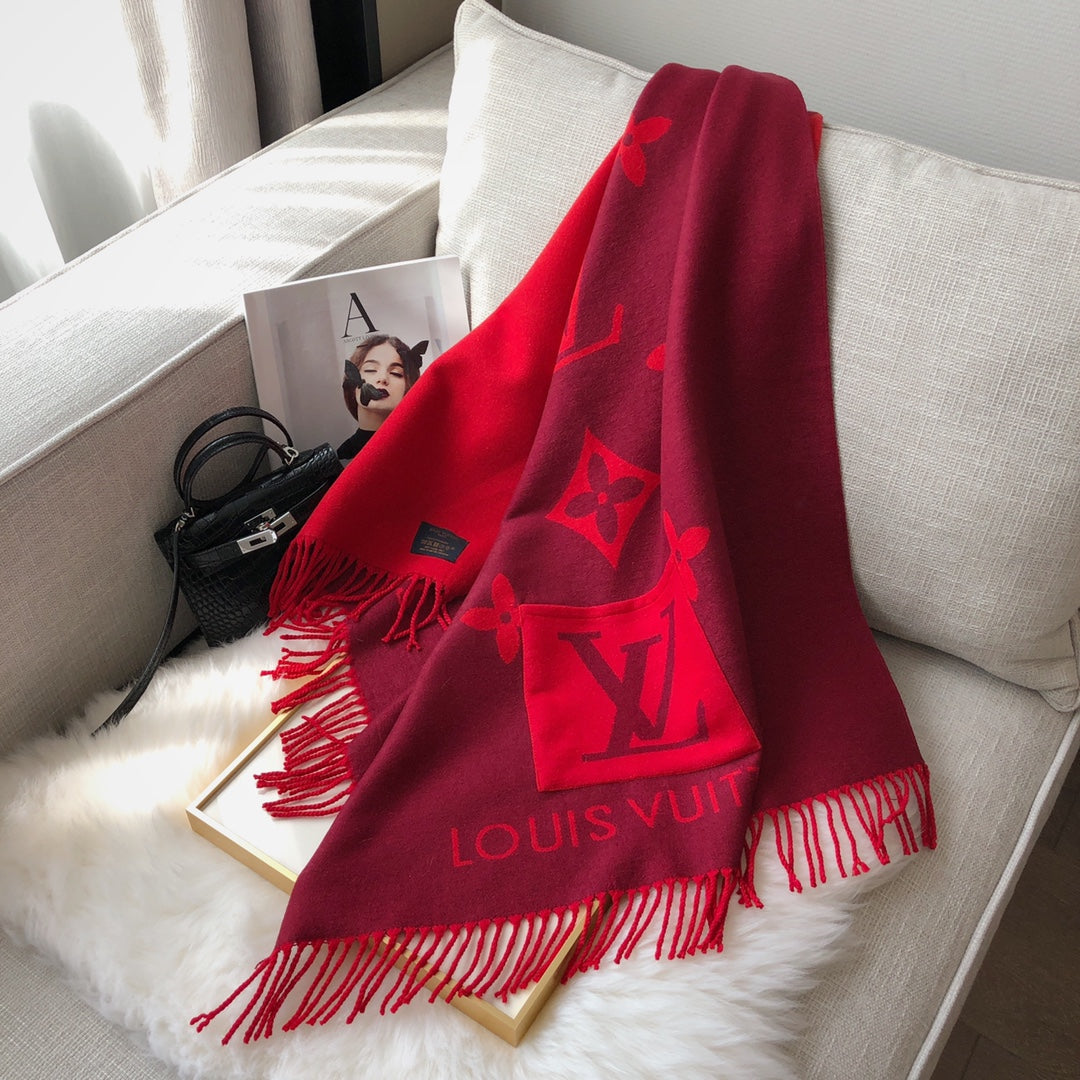 Louis Vuitton Premium Woven Double-sided Jacquard Pocket Scarf for Women – product image 22