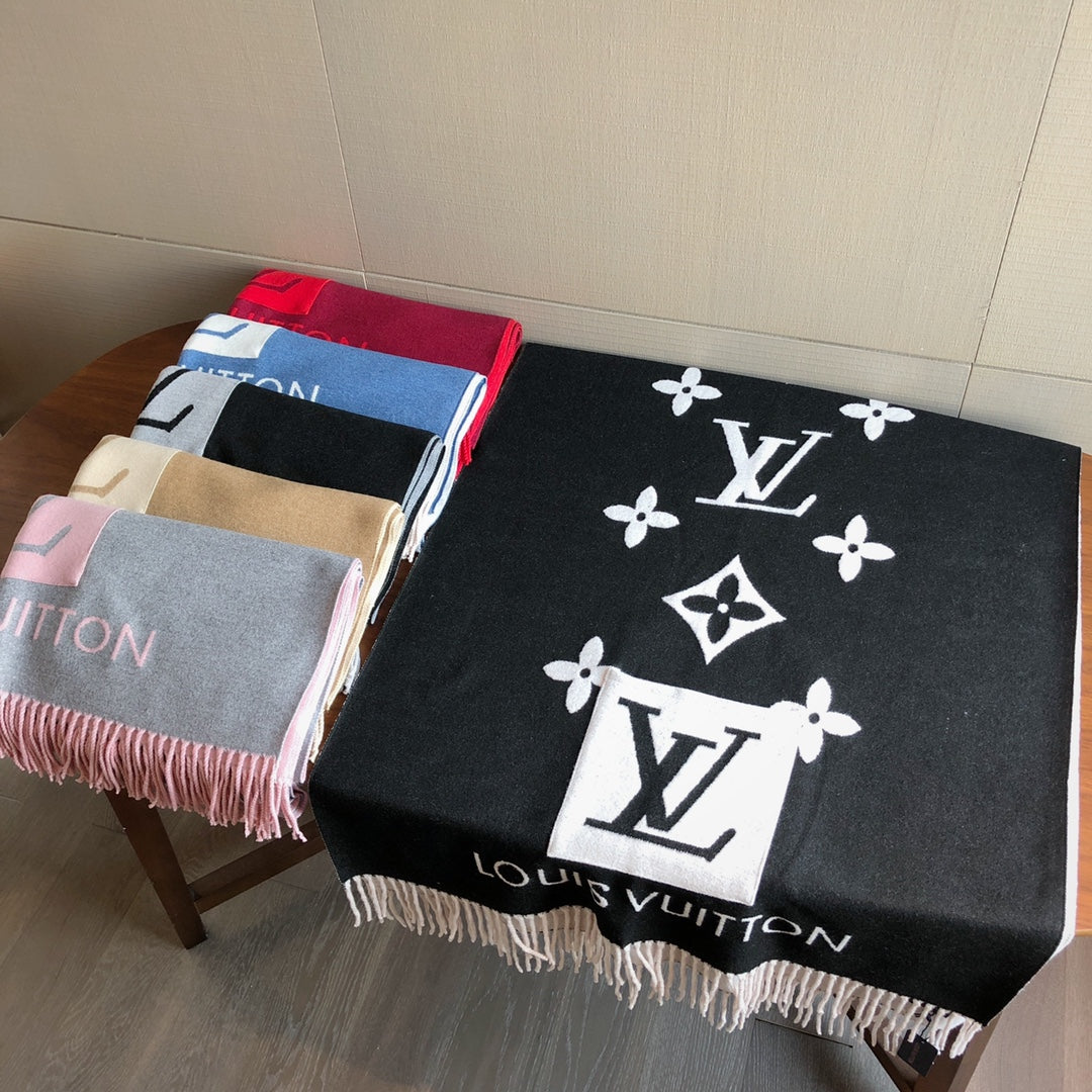 Louis Vuitton Premium Woven Double-sided Jacquard Pocket Scarf for Women – product image 25
