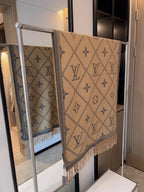 Louis Vuitton Premium Woven Rabbit Velvet Monogram Fringe Scarf Shawl – product image 11
