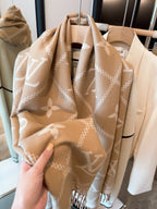 Louis Vuitton Premium Woven Rabbit Velvet Monogram Fringe Scarf Shawl – product image 13