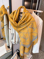 Louis Vuitton Premium Woven Rabbit Velvet Monogram Fringe Scarf Shawl – product image 14