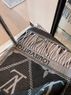 Louis Vuitton Premium Woven Rabbit Velvet Monogram Fringe Scarf Shawl – product image 23