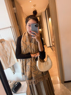 Louis Vuitton Premium Woven Rabbit Velvet Monogram Fringe Scarf Shawl – product image 29