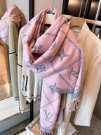 Louis Vuitton Premium Woven Rabbit Velvet Monogram Fringe Scarf Shawl – product image 32