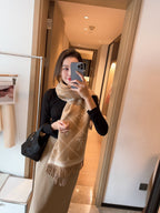 Louis Vuitton Premium Woven Rabbit Velvet Monogram Fringe Scarf Shawl – product image 33