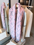Louis Vuitton Premium Woven Rabbit Velvet Monogram Fringe Scarf Shawl – product image 5