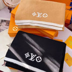 Louis Vuitton Premium Woven Solid Embroidered Monogram Scarf for Women – product image 18