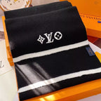 Louis Vuitton Premium Woven Solid Embroidered Monogram Scarf for Women – product image 2